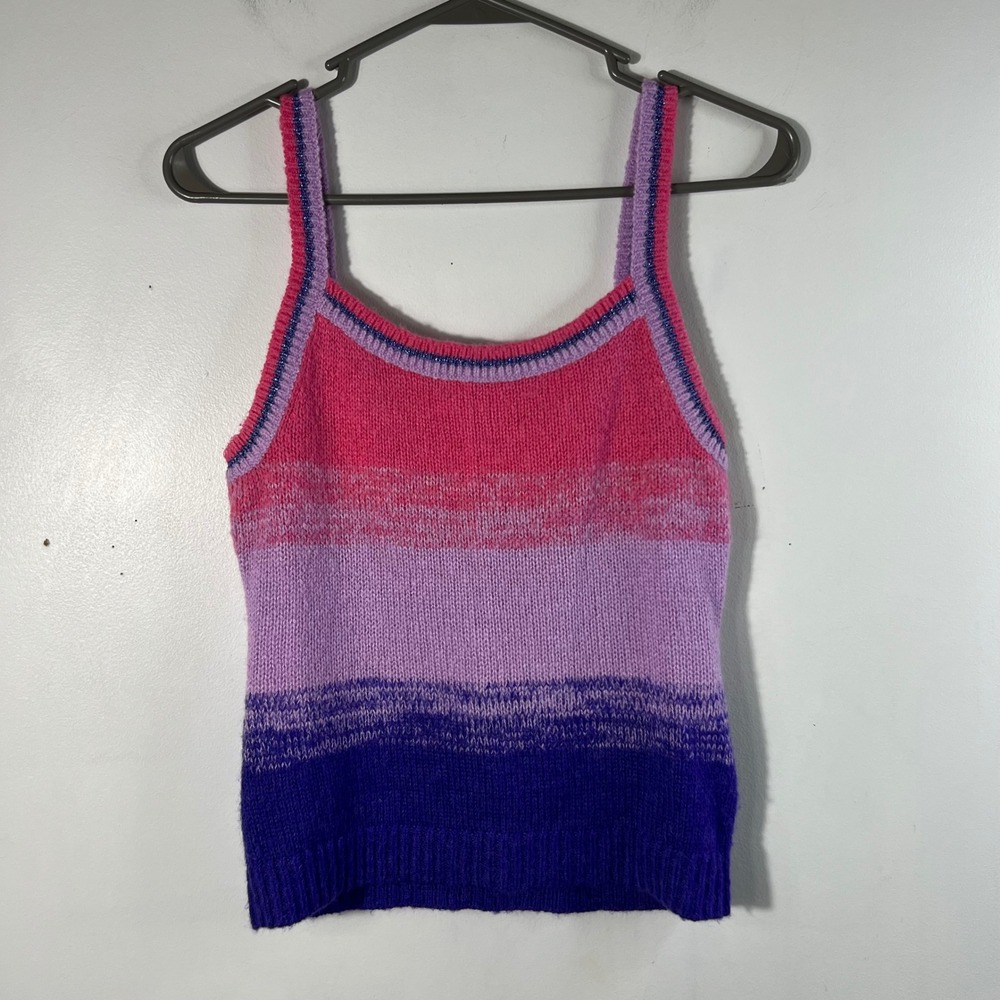 Womens‎ Lilly Pulitzer Tessalyn Sweater Tank Top XS Cabochon Purple Marled Ombre